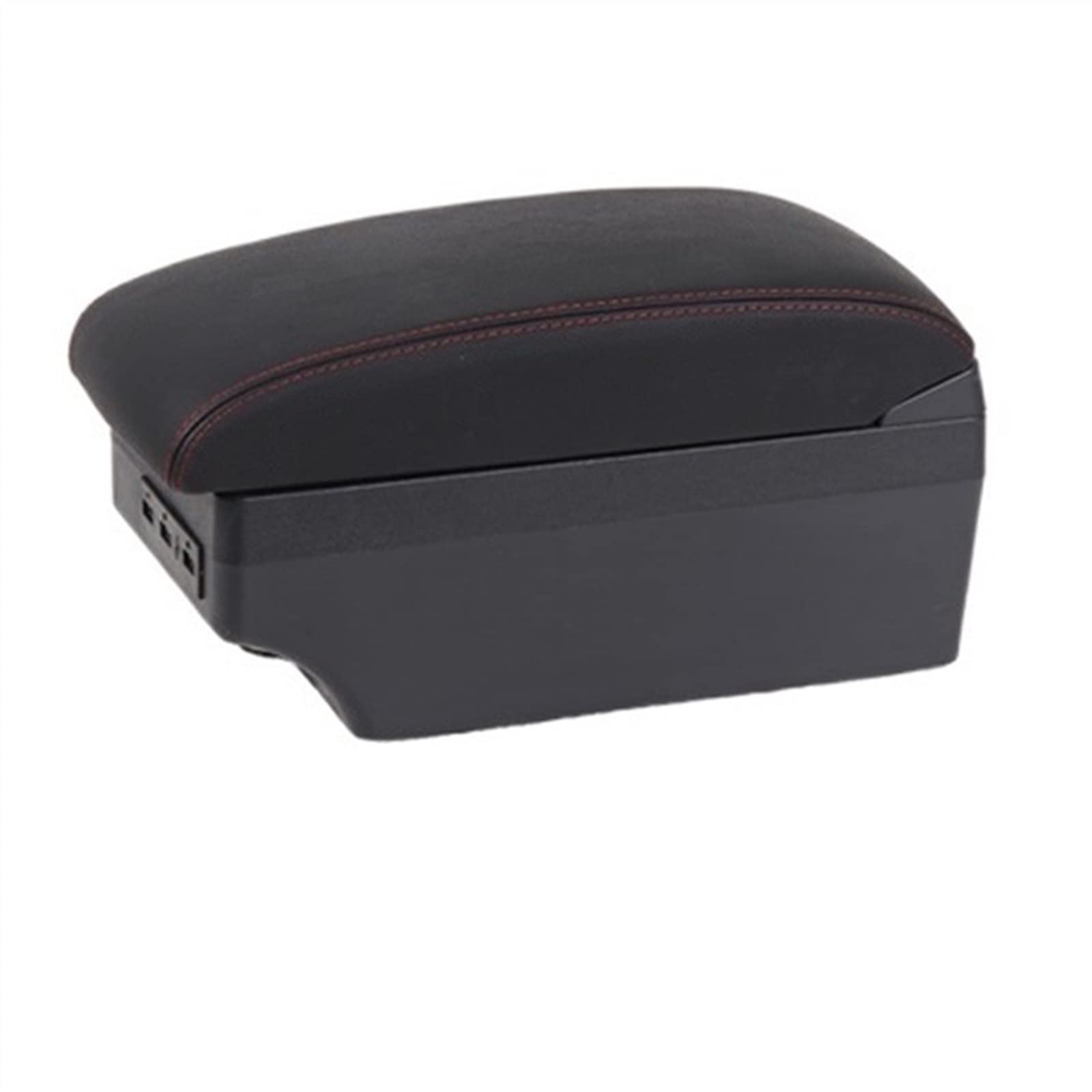 For Hyundai For Solaris 2013 2014 2015 2016 Armrest Box Car Armrest Box Interior Retrofit USB Ashtray(B3-black red 7 usb)