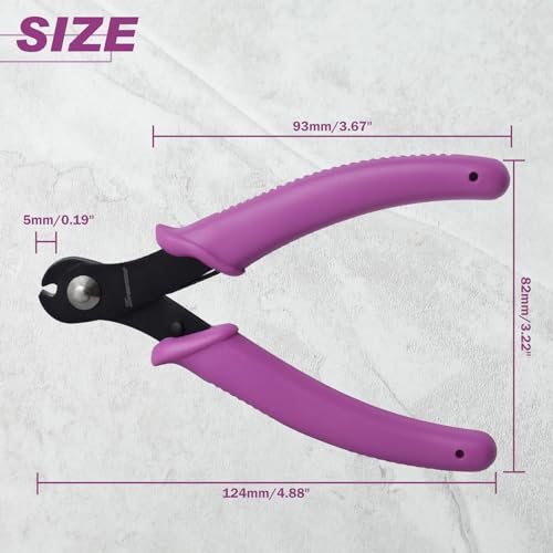 SPEEDWOX 5 Inch Memory Wire Cutting Pliers Jewelry Parrot Beak Wire Cutter Bracelet Pliers Memory Wire Shears Flush Cut Pliers Beading Hobby Work Tool for Arts and Crafts Electronics Jewelry Making - Image 4