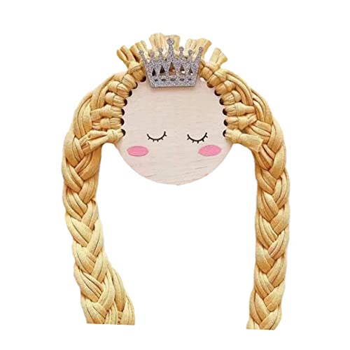 Support mural pour pinces à cheveux en bois et coton suspendu