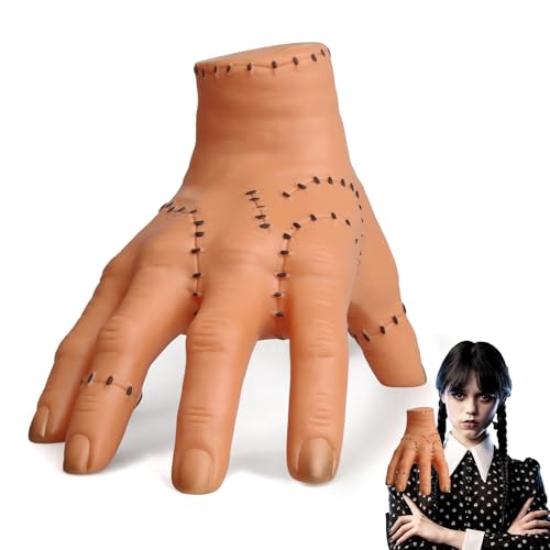 Dawumin Family Thing Mãos, quarta-feira addams, quarta-feira coisa mão, brinquedos de mãos látex, mão quarta-feira addams, acessórios de terror adequados para o Halloween e cosplay