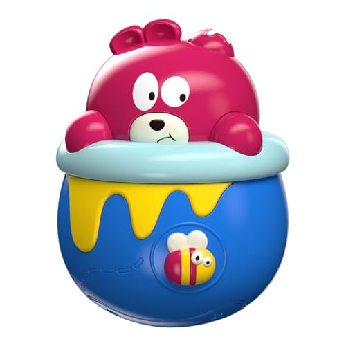 Nbbwwu Juguete para bebés wobbler, juguetes s para bebés, Muñeca sensorial de juguete wobble con luz, Juegos educativos de iluminación de muñecas enrollables para bebés y niños pequeños