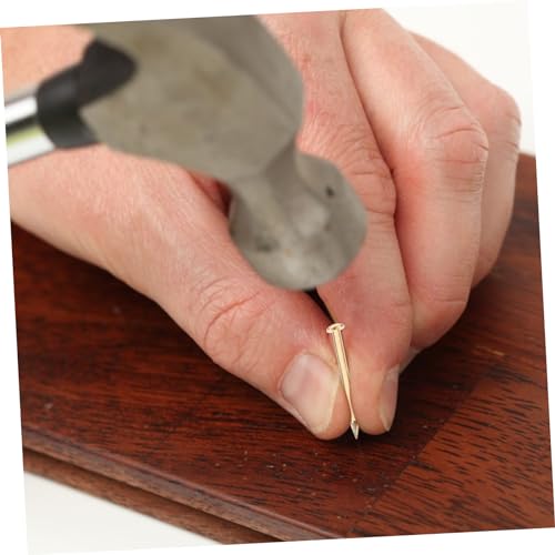 Clavos de latón con cabeza redonda estilo chino arqueado para muebles y proyectos de carpintería 0.47 x 0.11 x 0.11 pulg miniatura 7