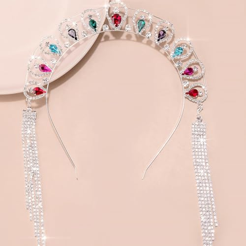 Bandeau de mariée avec pompon en strass idée cadeau pour future mariée