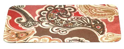 Calabria Microfiber Cleaning Cloth Red Paisley Cashmere Print Women Clean Eyeglass Lens Phone Screen Glasses Camera Sunglass