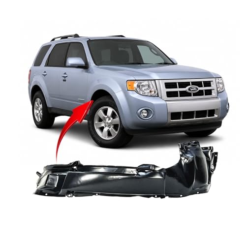 Image of FitParts Compatible with Ford Escape 2008-2012 Front Right Fender Liner | Passenger Side, Plastic, Ready to Install, OEM 8L8Z16102B, FO1249126