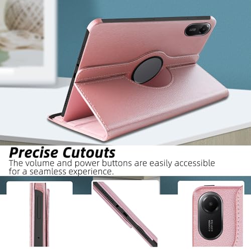 Image of TGK 360 Rotatable Smart Flip Cover for Xiaomi Redmi Pad 2 11 inch Tablet Case (Rose Gold)