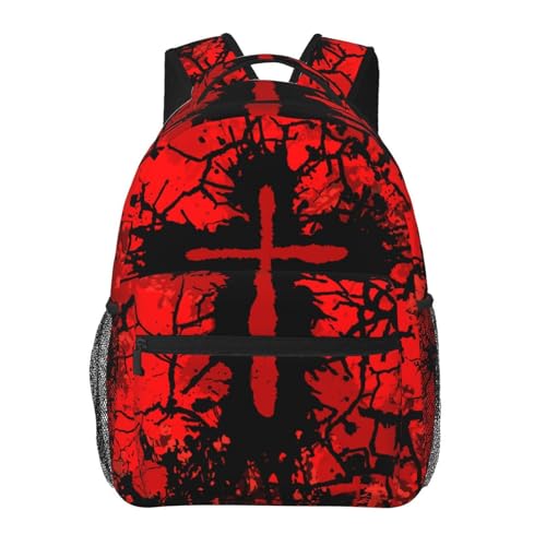 soldwellsd Jesus Cross Sac à dos pour ordinateur portable de voyage léger Grande capacité Sac chrétien Sac à dos décontracté, Jesus Cross-l0001, taille unique