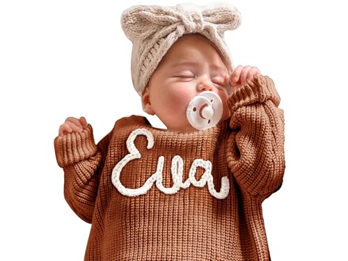 GELLEDI Personalisierte Baby Strickpullover, benutzerdefinierte Baby...