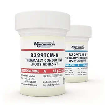 MG Chemicals 8329TCM Thermally Conductive Adhesive - Medium Cure Epoxy, 50 mL, 2-Part Kit