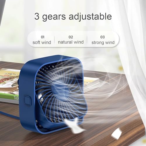 Petit ventilateur USB de chambre à coucher orientable à 360° - 6