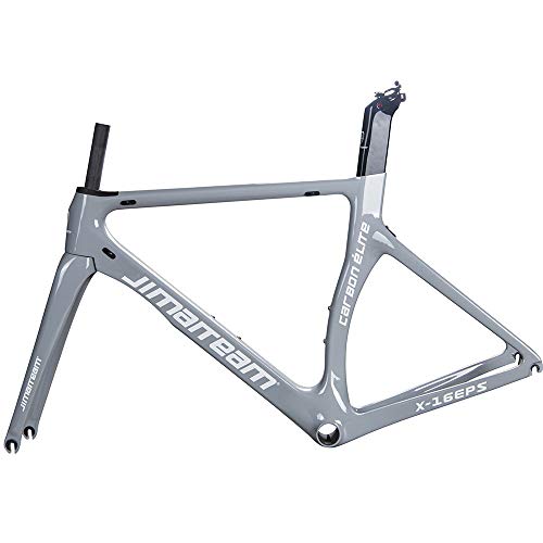 LJHBC Marco de Bicicleta Cuadro de Carretera de Fibra de Carbono con Tubo de sillín de Horquilla Procesamiento de EPS Accesorios para Bicicletas ultraligeras 700C Varios tamaños Disponibles