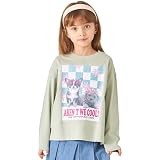 [ever closet] ロンティー キッズ 子供 女の子 男の子 長袖 Tシャツ 綿100％ [ ミント 80 ] ガールズ ボーイズ アニマルプリント トップス 通園 通学 普段着 子供服 キッズ服 エバークローゼット