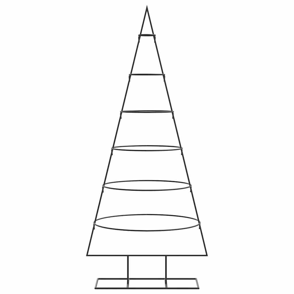 vidaXL Árbol de Navidad para decoración Metal Negro 150 cm