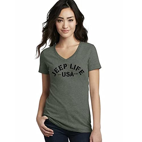 Jeep Ladies Life V-Neck Cotton T-Shirt for Womens