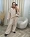 Yousify Womens Sweatsuits 2 Piece Set Long Sleeve Sweater Tops and Pants Fall Fashion Beige S