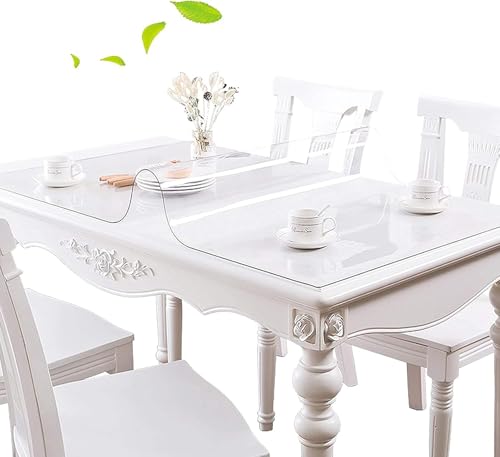 Nappe en plastique transparent pour éviter les taches et rayures sur la table - 6