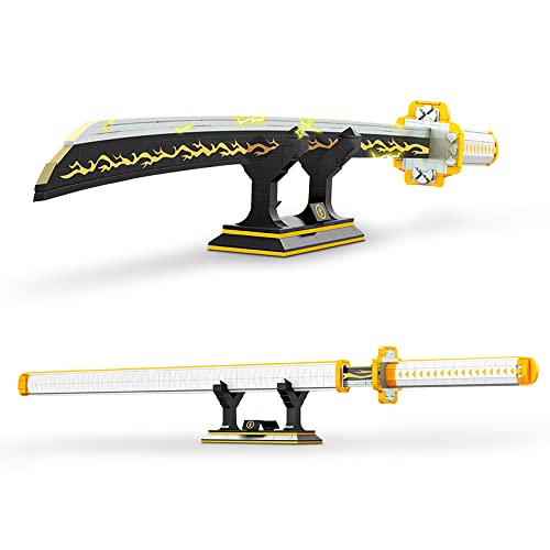 Demon Slayer Sword Bausteine Modell, 956 Teile Samurai-Schwert-Set mit Scheide und Ständer, Cosplay Anime Schwerter