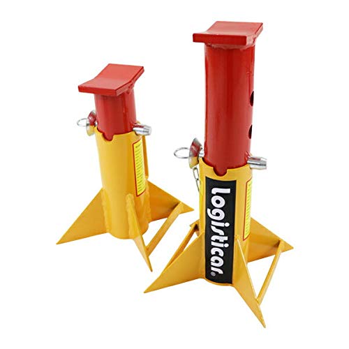 ジャッキスタンド フォークリフト 重機 車 定格荷重計約12t 約12000kg 2台セット 黄 高さ約245mm～420mm 4段