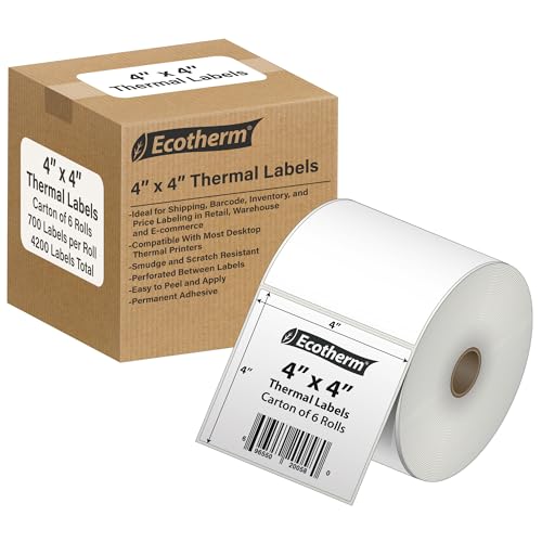Étiquettes thermiques directes haute densité à forte adhérence (8400 pièces)