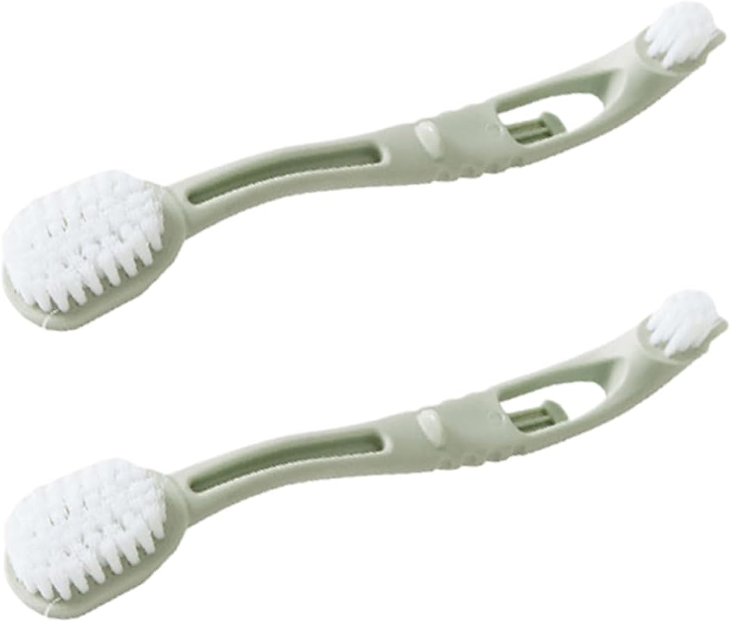 2Pcs Anti Slip Double Head Shoe Brush Cleaning Tool