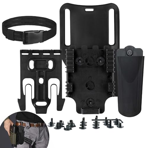 QLS Quick Locking System Kit with 2" Mid-Ride Belt Loop, Includes Fork and Duty Receiver Plate & Elastic Leg Strap (QLS 1-2 & Mid-Ride Loop & Mag Pouch)