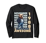 37th birthday bear legends november 1988 37 years old mens maglia a manica