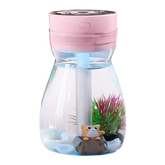 
                            TOOGOO Cute Cool Mist Humidifier Office Bedroom Air Purifier USB Charging Kawaii Air Humidifier with Led Light Air Moisturizing Bottle(Pink)
                        