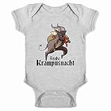Funny Krampus Christmas Infant Bodysuit for Holiday Cheer Grey 12M