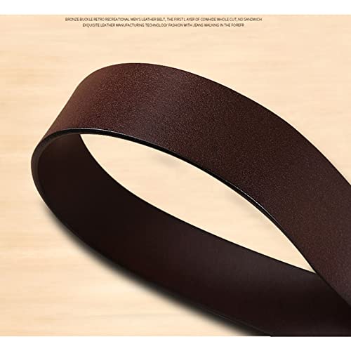 Metal Free Belt,Hypoallergenic Belts for Men, Men's No-Scratch Mechanic Belt ​Casual Rugged Belts,Brown,125CM/49.2''3