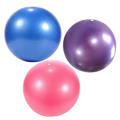 BESPORTBLE Mini Exercise Balls, 9-10 Inch Professional Grade Anti Burst Heavy Duty and Slip Resistant Small Pilates Ball for Yoga Fitness Stability Balance with Inflatable Straw