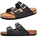 Produktbild Torotto Herren Pantoletten Leder Unisex-Erwachsene Sandalen Hausschuhe Arbeitsschuhe Antistatik Bequeme Classic(schwarz,43 EU)