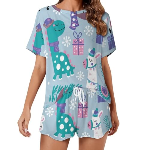Pyjama alpaga femme ensemble haut de gamme en maille douce pour l'été