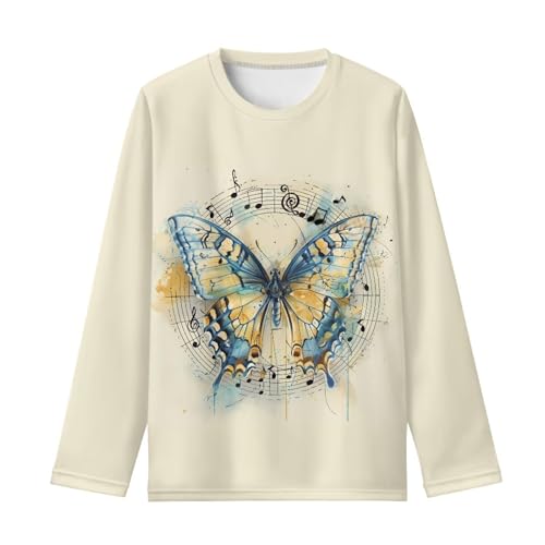 Image of Girls Long Sleeve T Shirt Cute Cartoon Crewneck Shirt for Kids 3-16Y Fall Winter Clothes