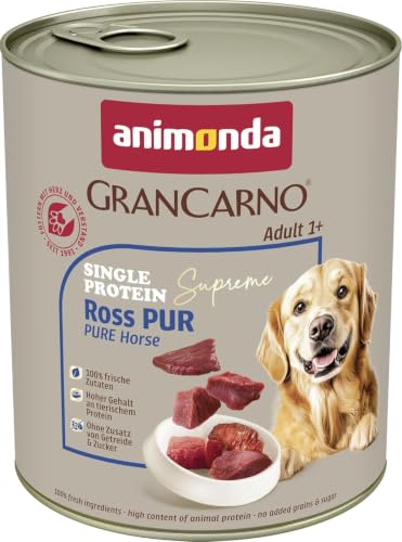 animonda GranCarno Hunde Nassfutter Single Protein Ross pur (6x800g)
