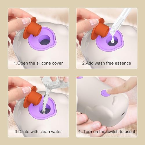 Escova a vapor 3 em 1 Upgrade 2024 para gatos, spray elétrico para massagem, escova a vapor para gat