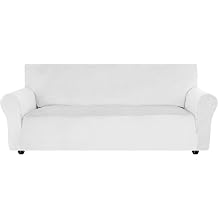 XINEAGE Velvet Sofa Cover, Stretch Washable Slipcover for Pets,White