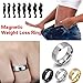ANTWAX Fashion Jewelry 2023 New Slimming Healthy Magnetic Therapy Healthcare Weight Loss Ring Crystal Stainless Steel Rings for Women