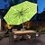 HOMSHADE 10ft Solar Patio Umbrella - Solar Lights LED Lighted Outdoor Market Table Umbrella, UPF50+ UV Protection with Push Button Tilt, Crank for Pool Deck and Garden (Apple Green)