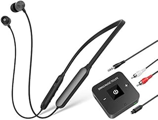 Golvery Wireless Headphones for TV Watching w/ Bluetooth Transmitter Adapter (Digital Optical AUX RCA), Bluetooth 5.0 Rechargeable Earbuds Headset Hearing Set for Seniors, Plug n Play, No Audio Delay