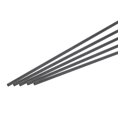 MECCANIXITY Carbon Fiber Rod, 2mm x 100mm Carbon Rod Bar for RC Plane DIY Craft Kite Wing Tube Quadcopter Arm Repair Pack of 8