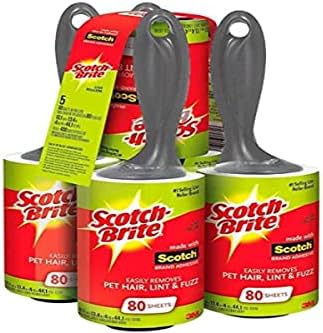 Scotch Brite Value Pack Lint Roller 80 Sheets (Pack of 5)