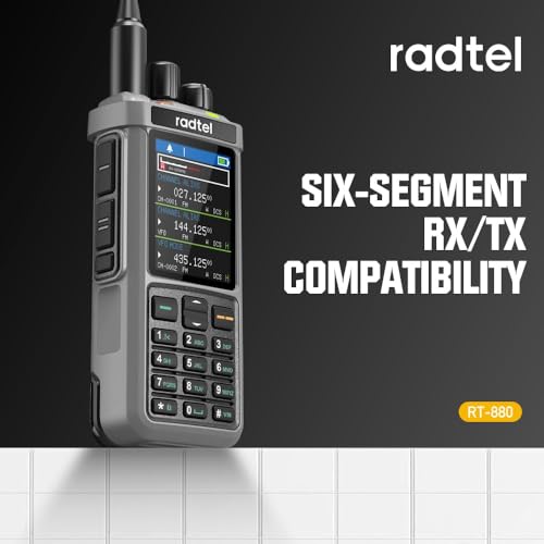 Radtel RT-880G GPS APRS 10w Amateurfunk Walkie Talkie Tragbares CB-Radio 1024 Kanäle HF SSB Rx mit Cross-Band-Repeater, 2,4-Zoll-Farbdisplay mit Programmierkabel SW/MW-Antenne