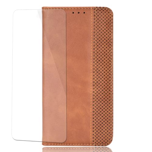 VGANA Billetera Funda para Xiaomi Poco F8 Ultra, Premium de PU Flip Monedero Carcasa. Marrón