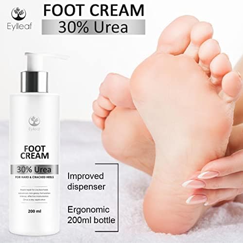 Foot Cream 30% Urea by Eylleaf - Foot Repair Treatment for Dry Feet and Cracked Heels 200ml