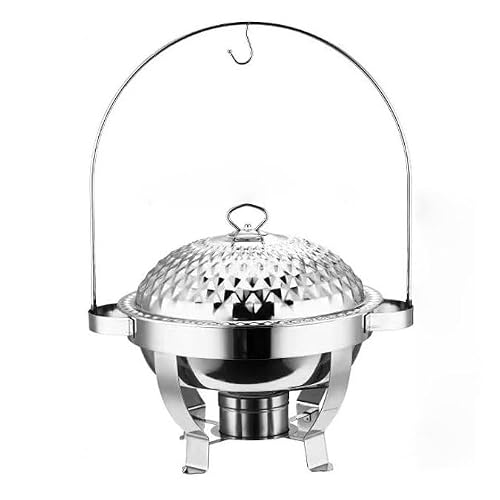 JKJZSALJ Chafing Dish Buffet Set, Stainless Steel Food Warmer With Hanging, For Wedding Party Banquet Holiday,Silver,8L
