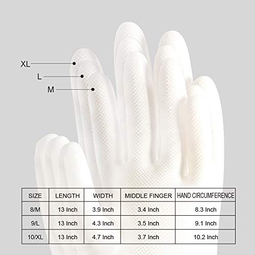 image for BOOMJOY Nitrile Cleaning Gloves, Heavy Duty Dishwashing Gloves, Reusab