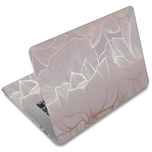 SUPERDANT Autocollant pour PC Portable À Lotus Lignes Dorées Design Protecteur Universel pour Ordinateur Portable 12 13 13.3 14 15 15.4 15.6 Pouces