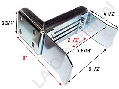 One Heavy Duty Adjustable Slide Gate Receiver Latch Steel Gate Limit Stop - HI motions Opening Solutions