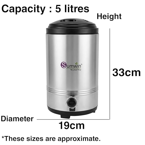 Image of Sumwin Super Star Water Cooler, Water Dispenser, Water Jug, Hot & Cold, for Shops, Offices, Picnics, Easy to Carry, Portable, Travel Friendly (5 litres)
