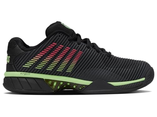 K Swiss Hombres Hypercourt Express 2 AC Zapatillas De Tenis Zapatilla Todas Las Superficies Negro Verde Neón EU 45 Neu